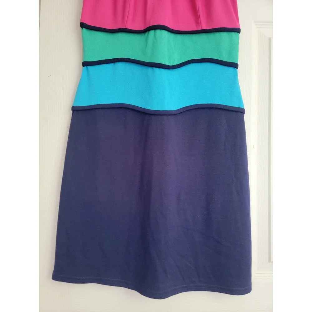 Lilly Pulitzer Colorblock Collared‎ Halter Neck Tiered Shift Marci Dress Small